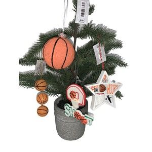 New 2017 Hobby Lobby Basketball Ornament Lot Of 4